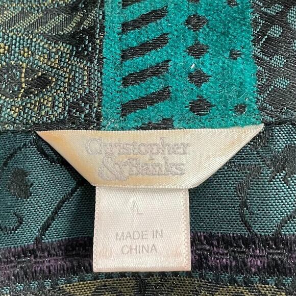 Satin Tapestry Jacket Size Large Dark Romantic Whimsigoth Witchy Artsy Brocade - Picture 7 of 13